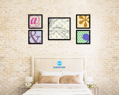 Abstract Green Artwork Wood Frame Gifts Modern Wall Decor Art Prints