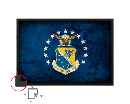 148th Fighter Wing Emblem Paper Texture Flag Framed Prints Home Decor Wall Art Gifts