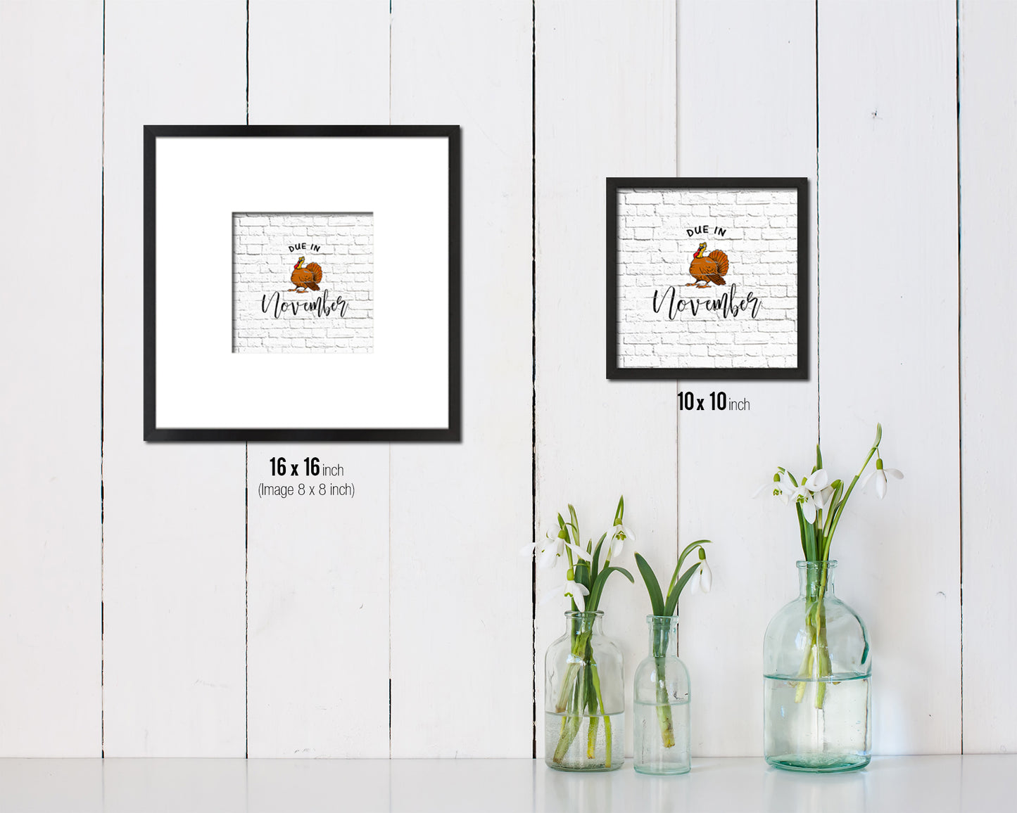 Baby Due In November Pregnancy Announcement Personalized Frame Print Wall Decor Art Gifts