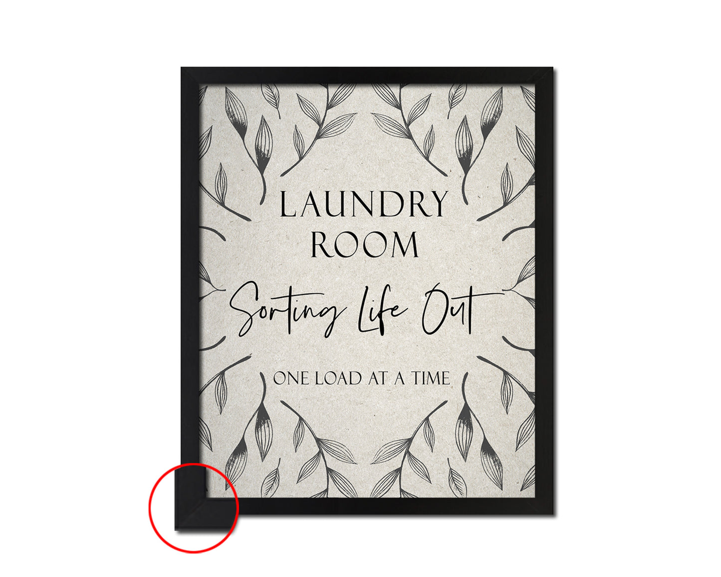 Laundry room sorting life out one load at a time Quote Framed Print Wall Decor Art Gifts