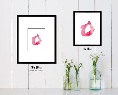 Bow Pose Yoga Wood Framed Print Wall Decor Art Gifts