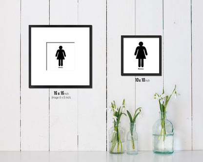 Woman Punctuation Symbol Framed Print Home Decor Wall Art English Teacher Gifts