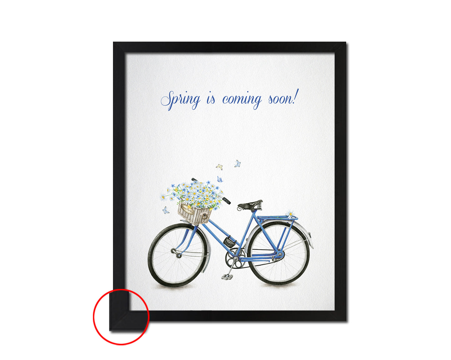Spring is coming soon Quote Framed Print Wall Decor Art Gifts