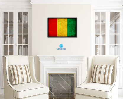 Guinea Country Vintage Flag Wood Framed Print Wall Art Decor Gifts