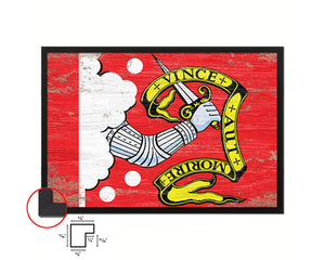 Bedford Shabby Chic Military Flag Framed Print Decor Wall Art Gifts