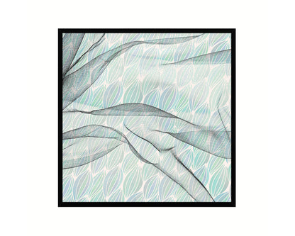 Abstract Aqua Artwork Wood Frame Gifts Modern Wall Decor Art Prints