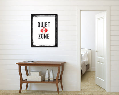 Quiet Zone Notice Danger Sign Framed Print Wall Decor Art Gifts