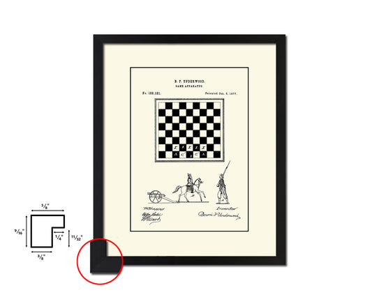 Game Apparatus Toy Vintage Patent Artwork Black Frame Print Gifts