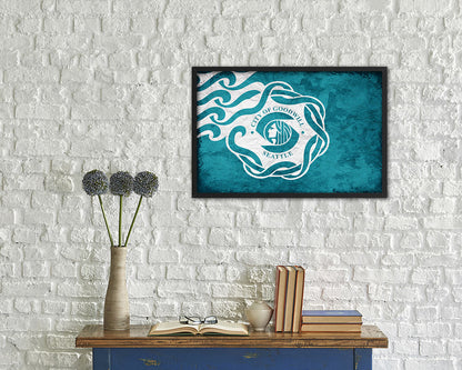 Seattle City Washington State Vintage Flag Wood Framed Prints Decor Wall Art Gifts