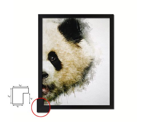 Panda Animal Painting Print Framed Art Home Wall Decor Gifts