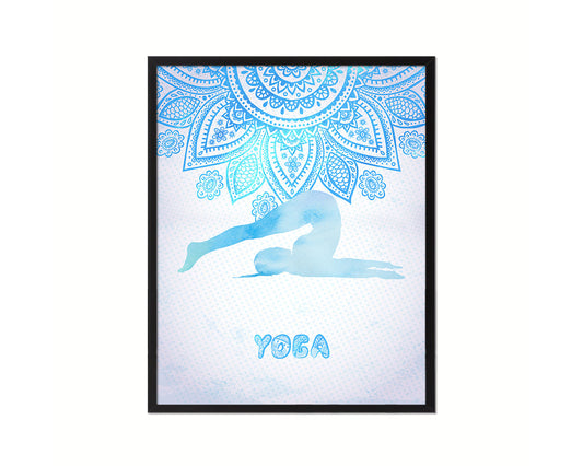 Halasana Yoga Wood Framed Print Wall Decor Art Gifts