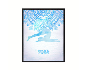 Halasana Yoga Wood Framed Print Wall Decor Art Gifts