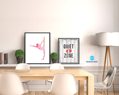 Gymnastic yoga Contorsionist practicing Yoga Wood Framed Print Wall Decor Art Gifts