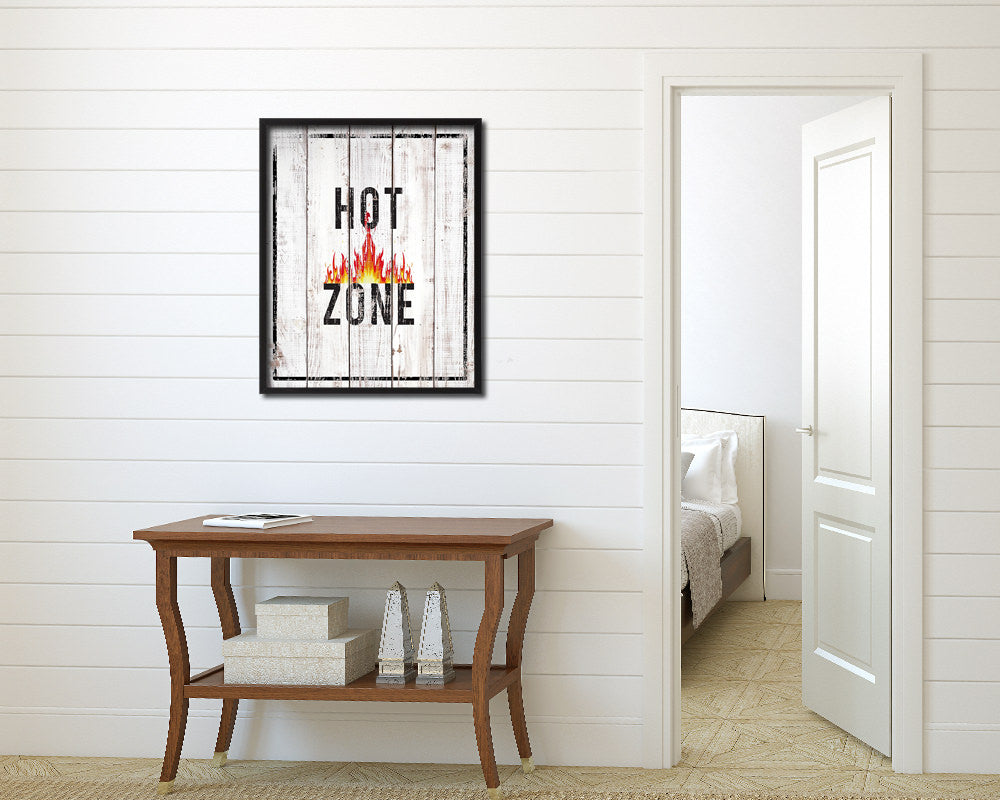 Hot Zone Notice Danger Sign Framed Print Home Decor Wall Art Gifts