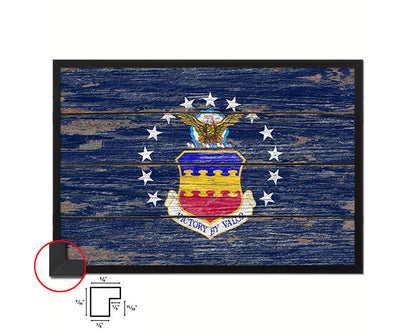 Victory by Valor Vintage Emblem Flag Wood Frame Paper Print Wall Art Decor Gifts