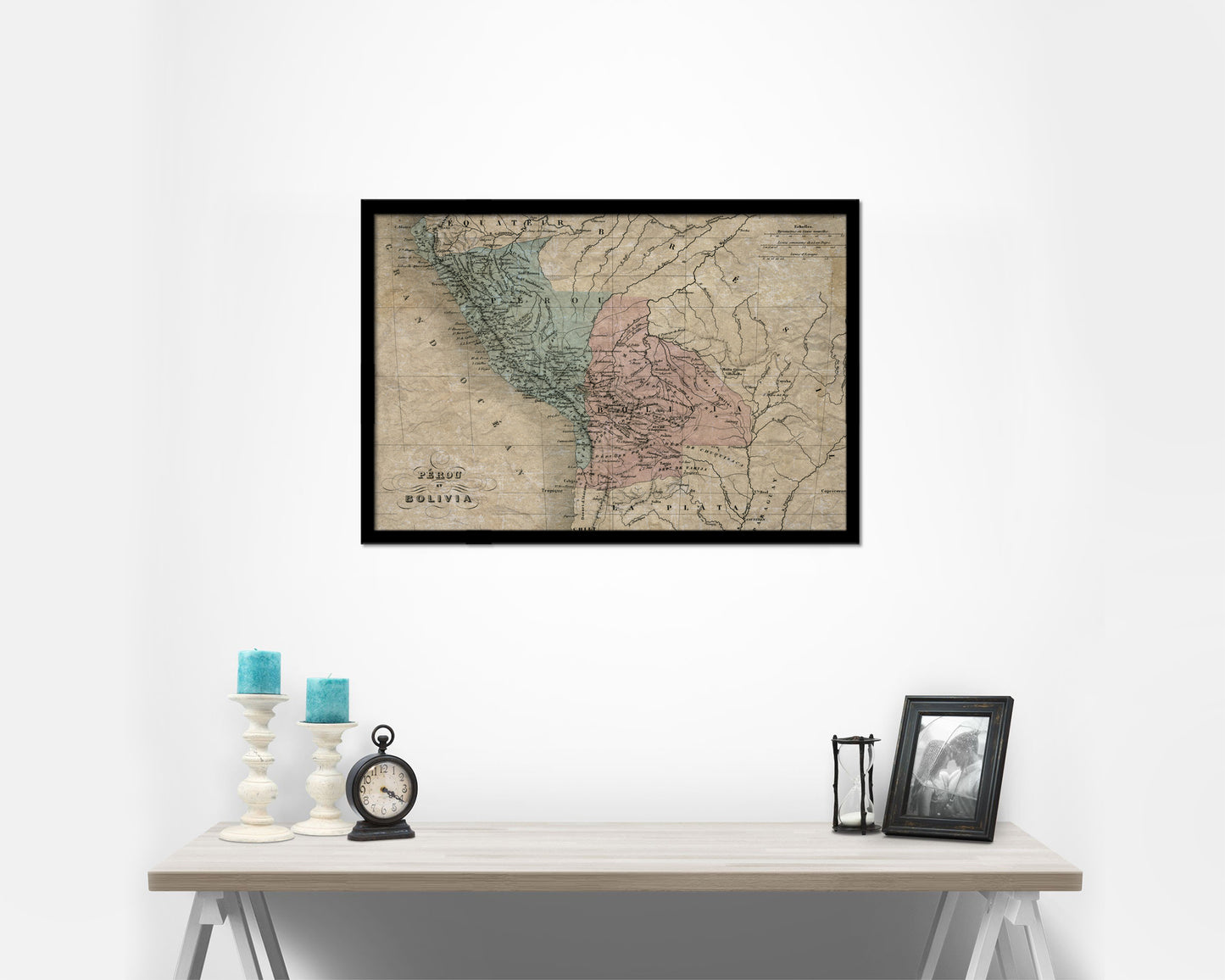 Switzerland Historical Map Framed Print Art Wall Decor Gifts