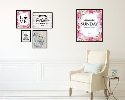 Resurrection Sunday He is risen indeed, 1 Peter 1:3 Quote Framed Print Home Decor Wall Art Gifts