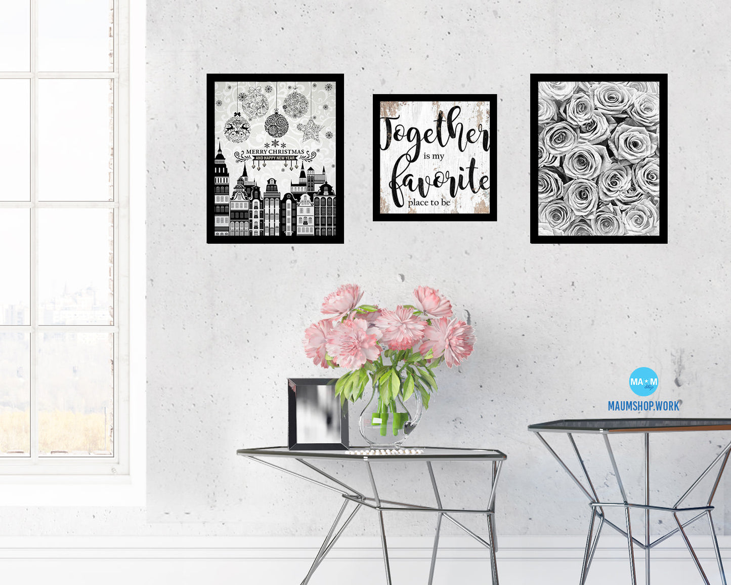 Together is my favorite place to be Quote Framed Print Home Decor Wall Art Gifts