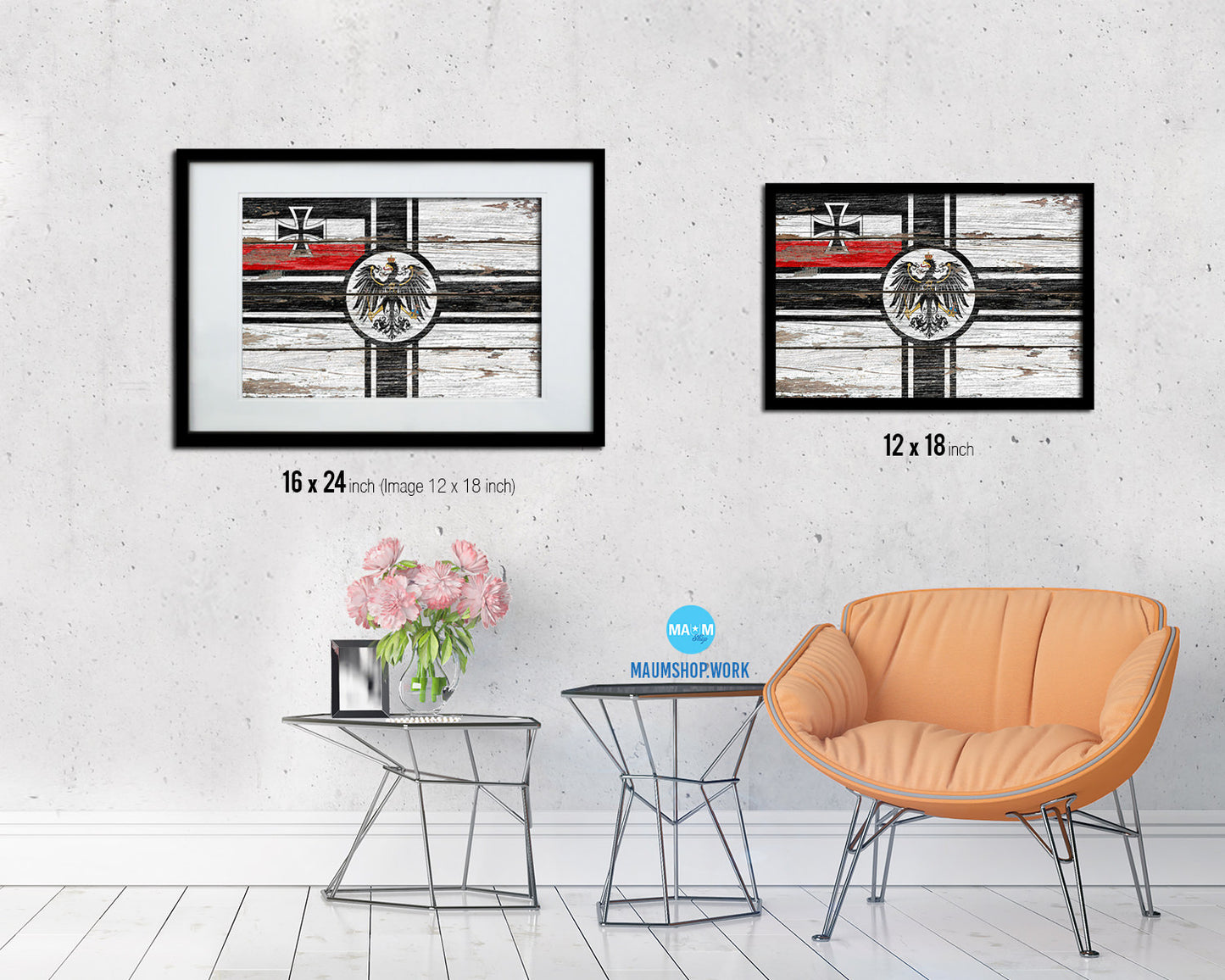 Ireland Saint Patrick Wood Rustic Flag Wood Framed Print Wall Art Decor Gifts