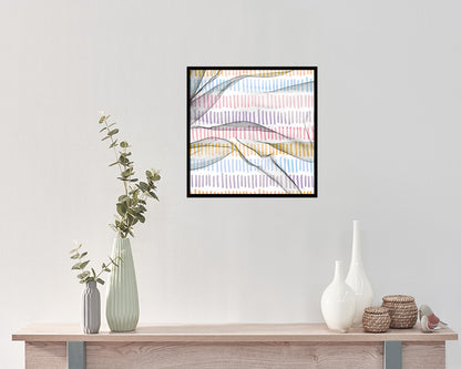 Abstract Line Artwork Wood Frame Gifts Modern Wall Decor Art Prints