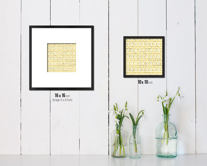 Abstract Yellow Artwork Wood Frame Gifts Modern Wall Decor Art Prints