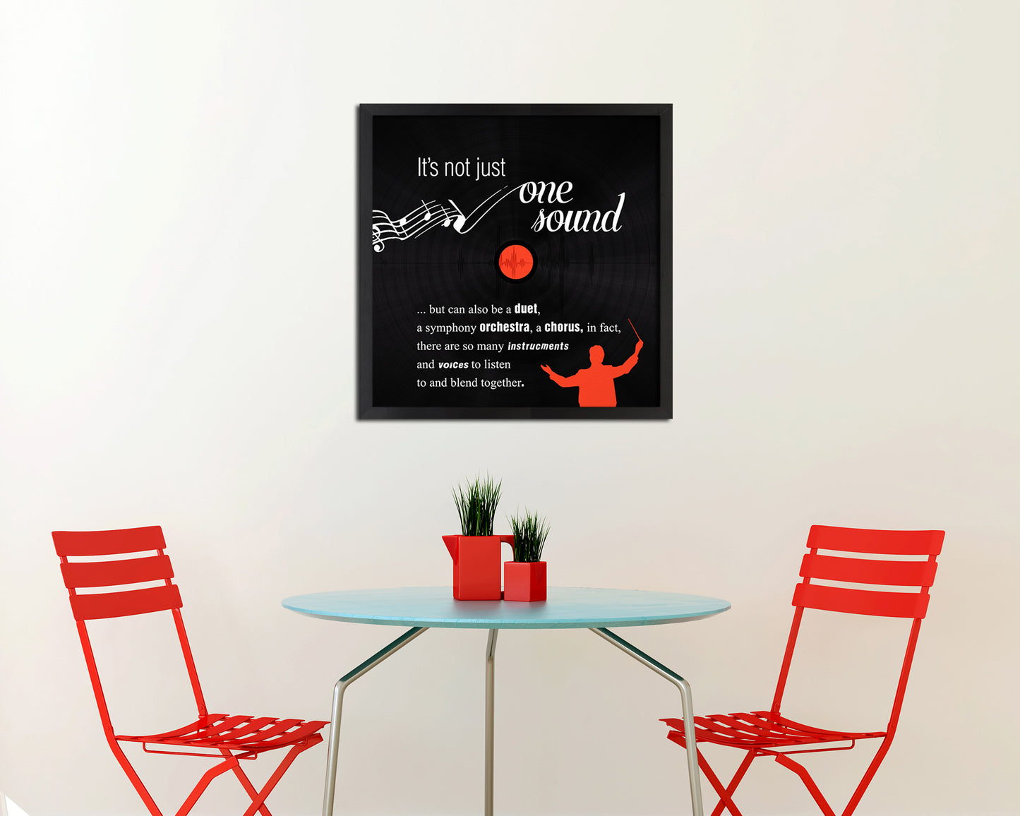 It's not just one sound Modern Music Quote Framed Print  Wall Decor Art Gifts