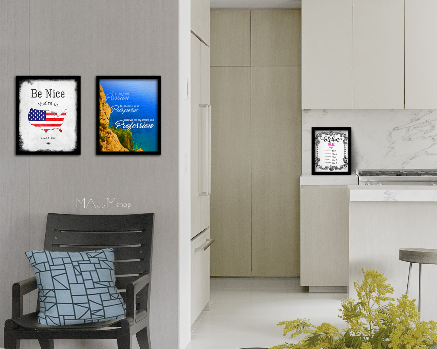 Allow your passion to become your purpose Quote Framed Print Wall Decor Art Gifts