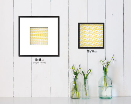Abstract Yellow Artwork Wood Frame Gifts Modern Wall Decor Art Prints
