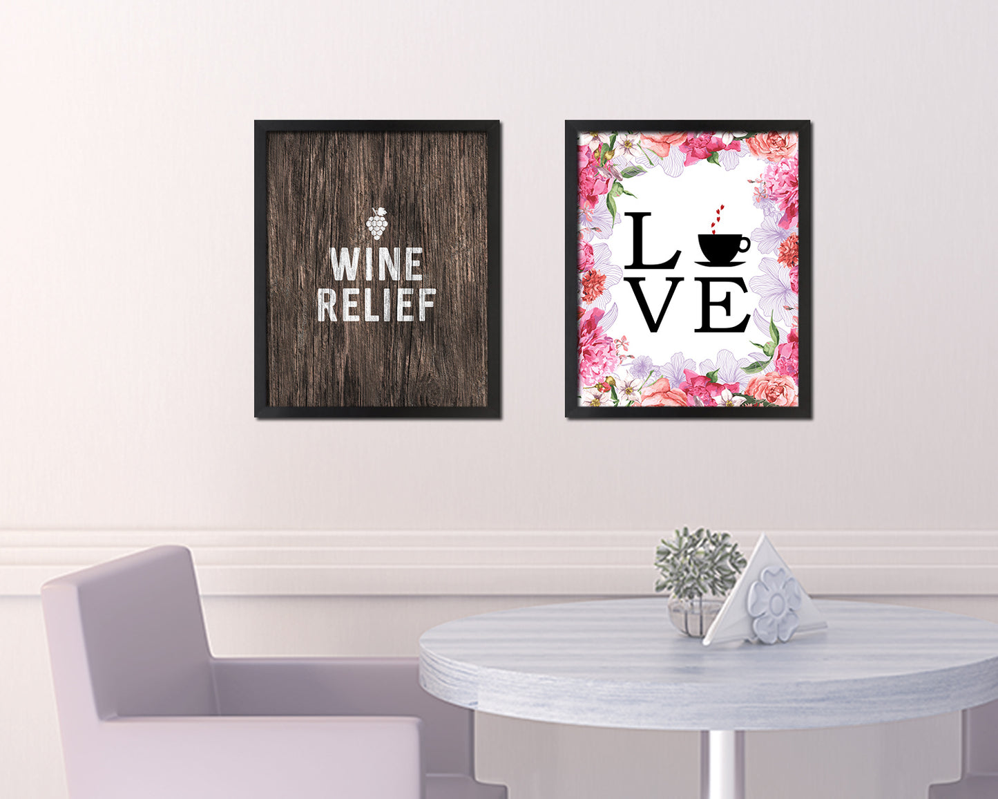Wine relief Words Wood Framed Print Wall Decor Art Gifts