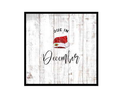 Baby Due In December Pregnancy Announcement Personalized Frame Print Wall Decor Art Gifts