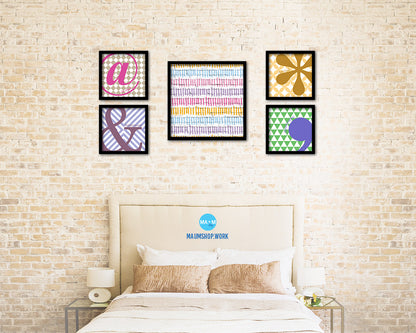 Abstract Line Artwork Wood Frame Gifts Modern Wall Decor Art Prints