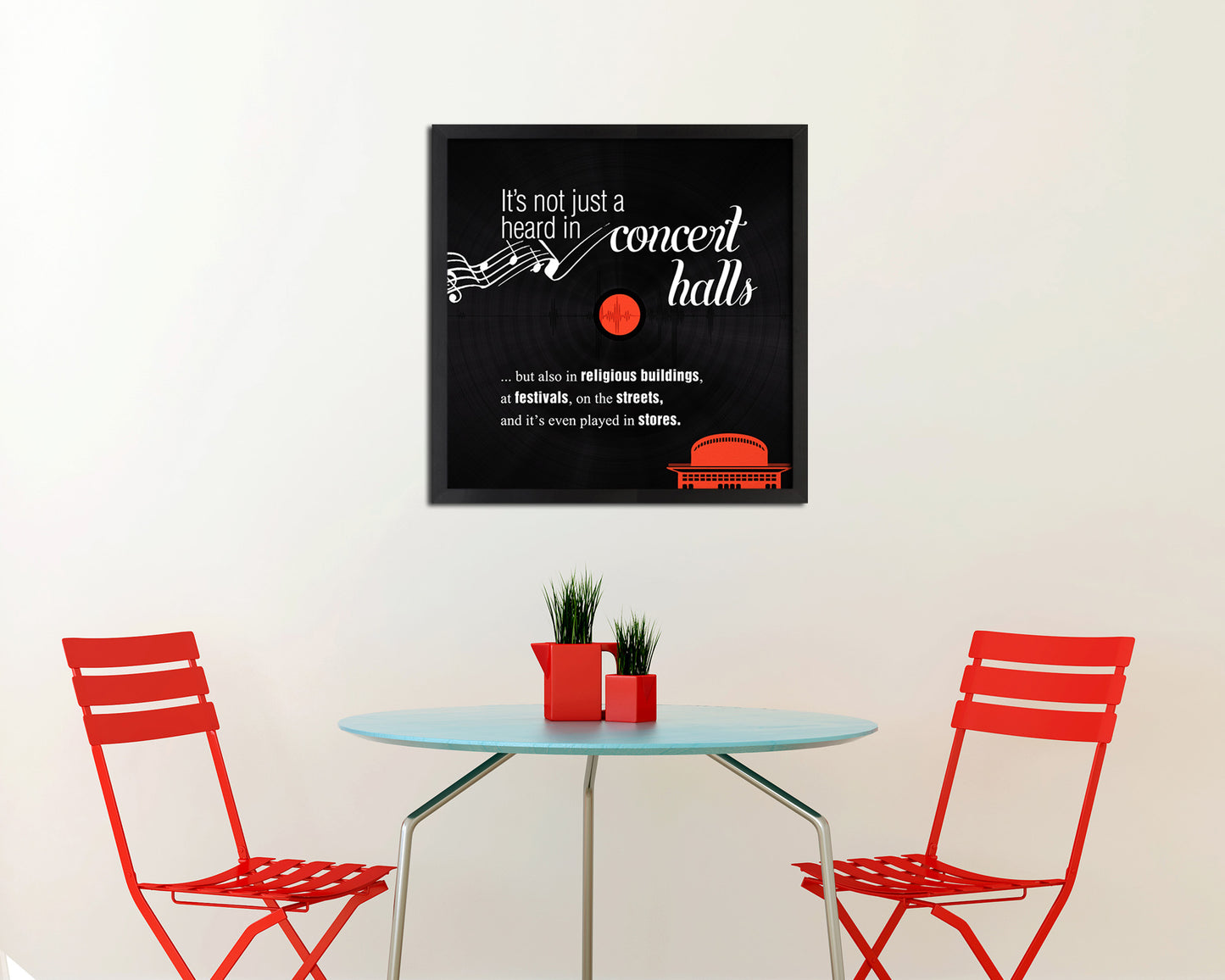 It's not just head in concert halls Modern Music Quote Framed Print  Wall Decor Art Gifts
