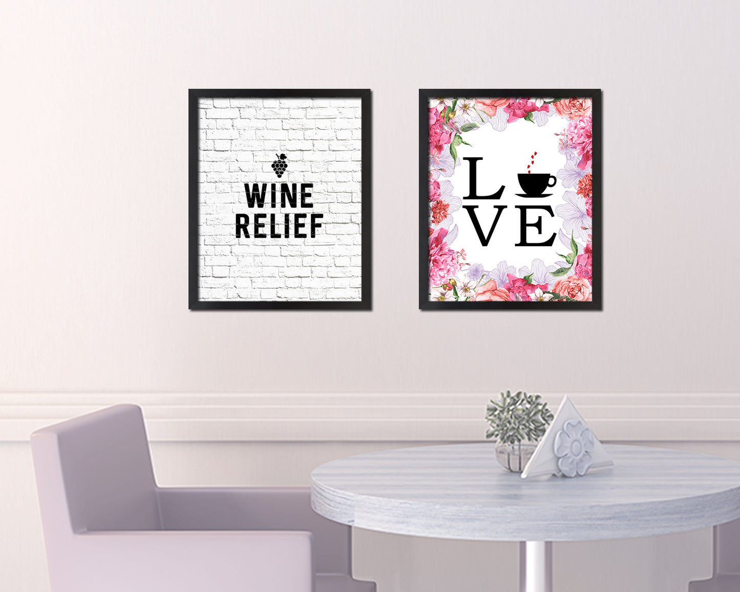 Wine relief Words Wood Framed Print Wall Decor Art Gifts