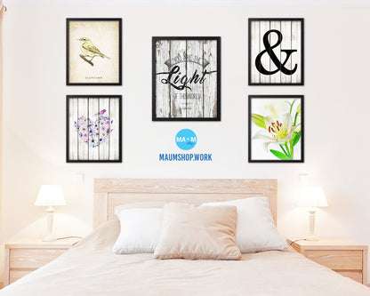 You are the Light of the world, Matthew 5:14 Quote Framed Print Home Decor Wall Art Gifts