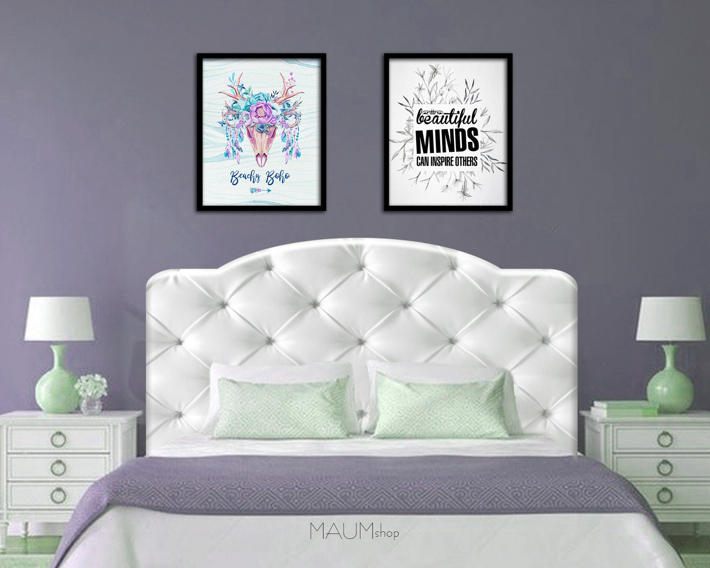 Beautiful minds can inspire others Quote Framed Print Wall Decor Art Gifts