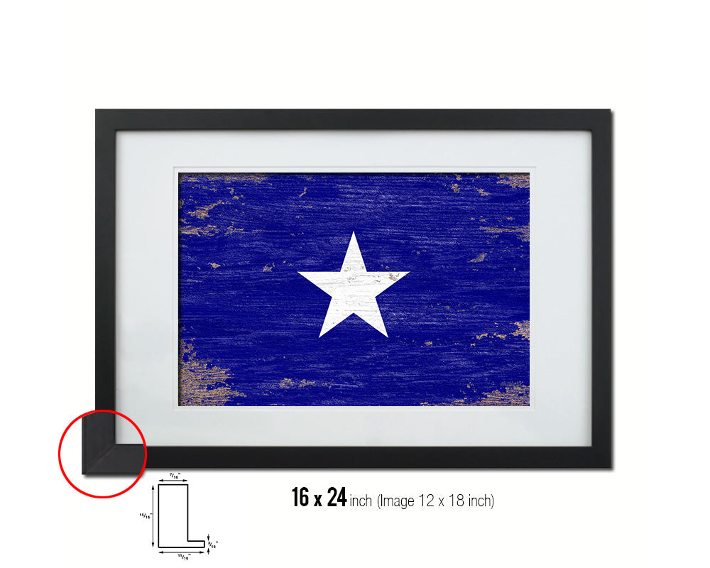 Bonnie Blue in Republic of West Florida Shabby Chic Military Flag Framed Print Art