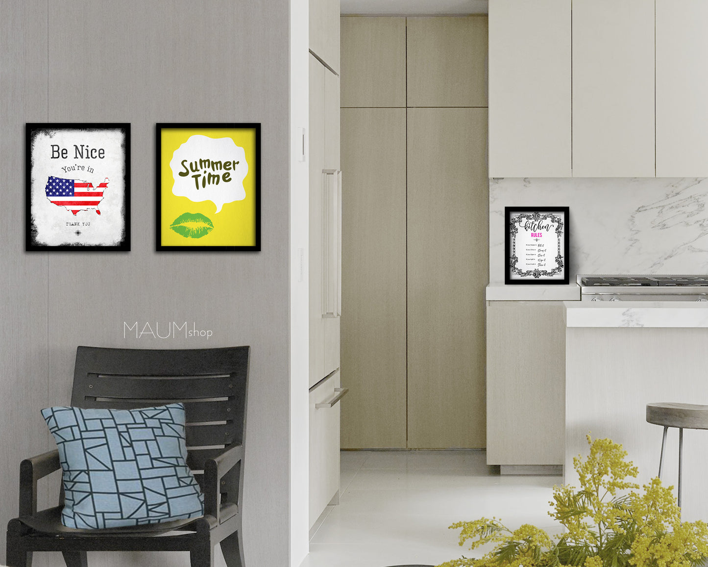 Summer Time Quote Framed Print Wall Decor Art Gifts