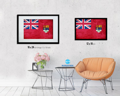 Canadian Red Ensign City Canada Country Vintage Flag Wood Framed Prints Decor Wall Art Gifts