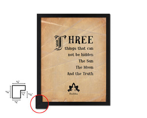 Three things that can not be hidden Quote Paper Artwork Framed Print Wall Decor Art