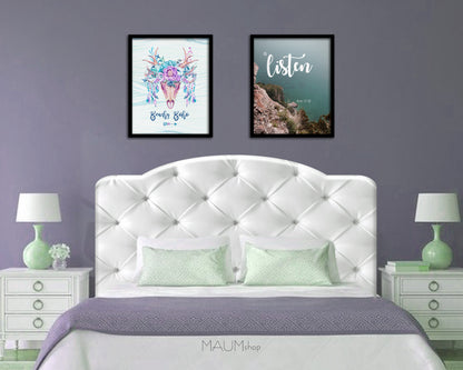 Listen, Acts 13:16 Bible Verse Scripture Framed Print Wall Decor Art Gifts
