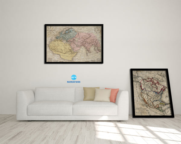 World in the time of Ptolemy Historical Map Framed Print Art Wall Decor Gifts