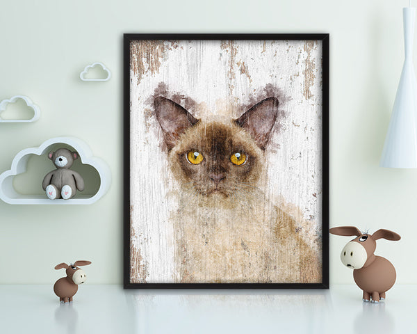 Kitten Cat Kitten Portrait Framed Print Pet Home Decor Custom Watercolor Wall Art Gifts