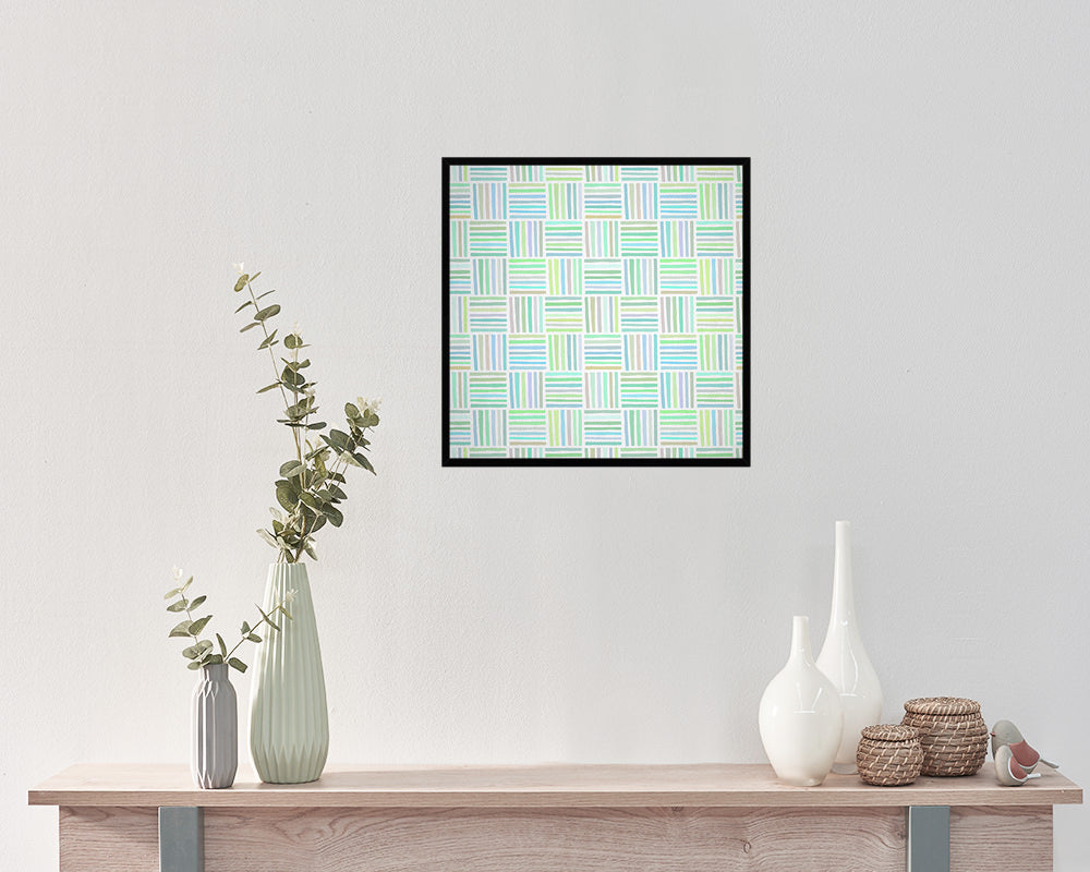 Abstract Blue Artwork Wood Frame Gifts Modern Wall Decor Art Prints