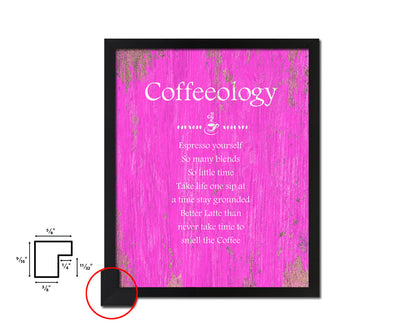 Coffeeology espresso yourself so many blends Quotes Framed Print Home Decor Wall Art Gifts