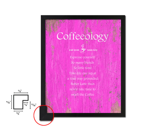 Coffeeology espresso yourself so many blends Quotes Framed Print Home Decor Wall Art Gifts