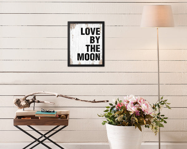 Love by the moon Quote Framed Print Home Decor Wall Art Gifts