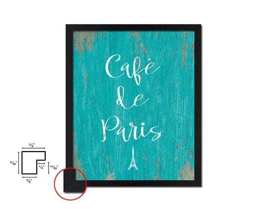 Cafe De Paris Quotes Framed Print Home Decor Wall Art Gifts