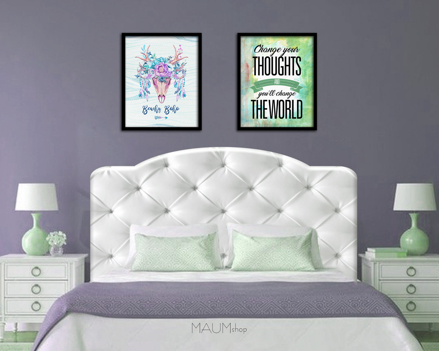 Change your thoughts & you'll chang the world Quote Framed Print Wall Decor Art Gifts