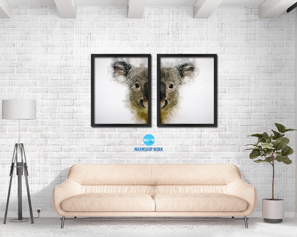 Koala Animal Painting Print Framed Art Home Wall Decor Gifts