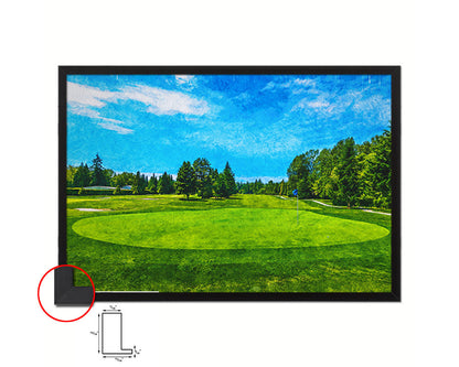 Vancouver Golf Course, Canada Artwork Painting Print Art Wood Framed Wall Decor Gifts